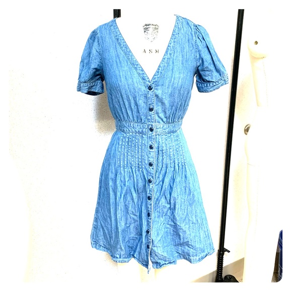 Madewell size 0 button up chambray dress - Picture 1 of 4